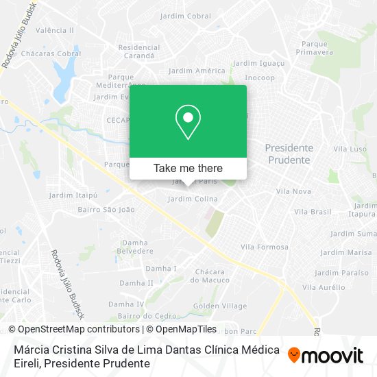 Márcia Cristina Silva de Lima Dantas Clínica Médica Eireli map
