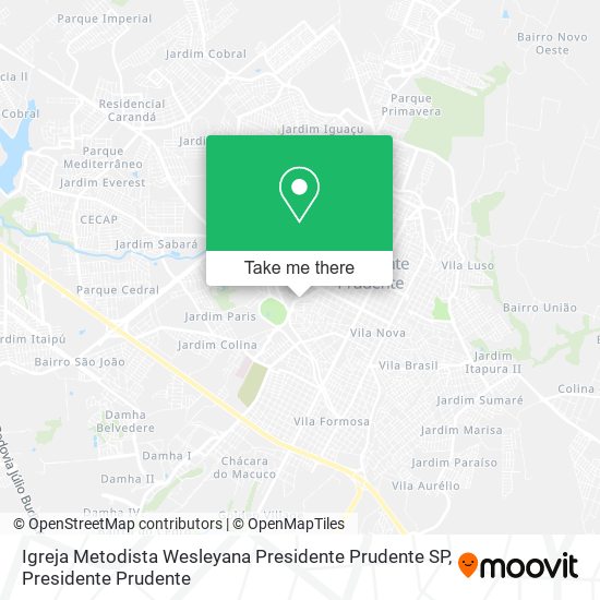 Igreja Metodista Wesleyana Presidente Prudente SP map