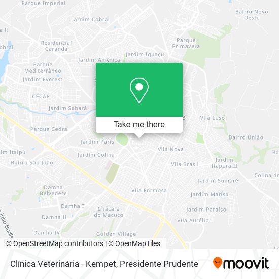 Clínica Veterinária - Kempet map