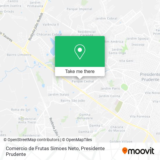 Comercio de Frutas Simoes Neto map