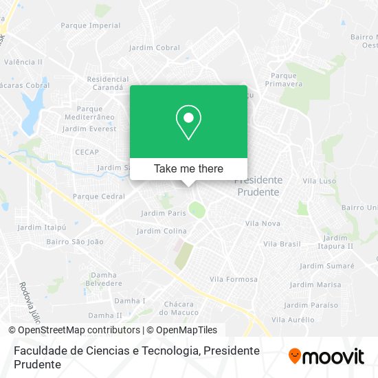 Faculdade de Ciencias e Tecnologia map