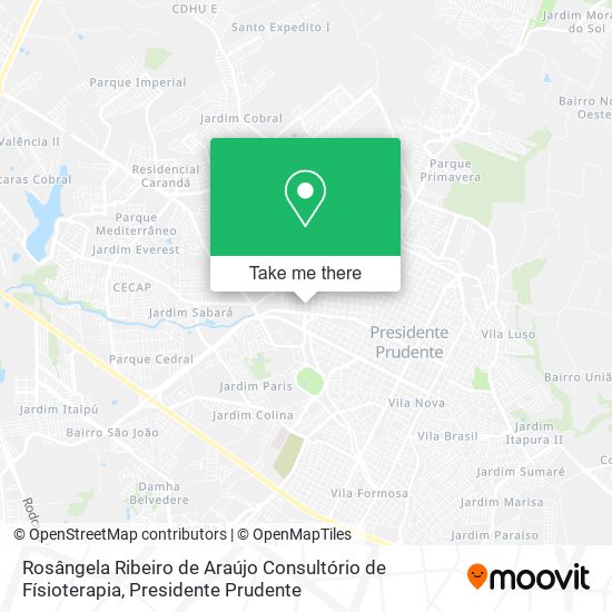 Rosângela Ribeiro de Araújo Consultório de Físioterapia map