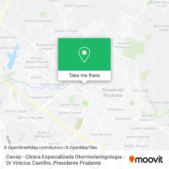 Ceosp - Clínica Especializada Otorrinolaringologia - Dr Vinícius Castilho map