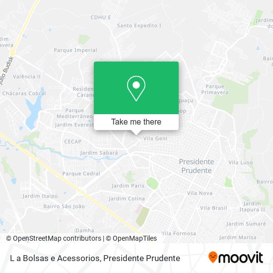 L a Bolsas e Acessorios map