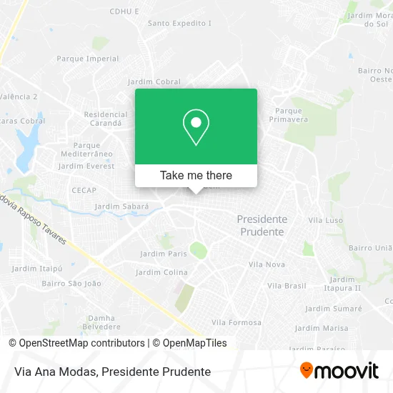 Via Ana Modas map