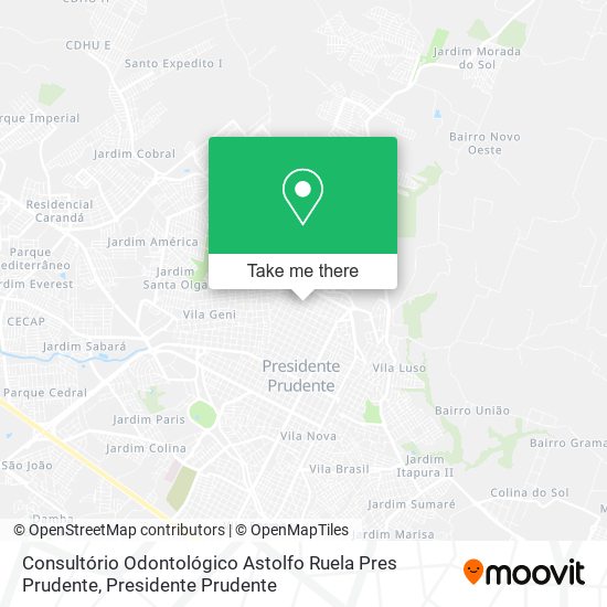 Consultório Odontológico Astolfo Ruela Pres Prudente map