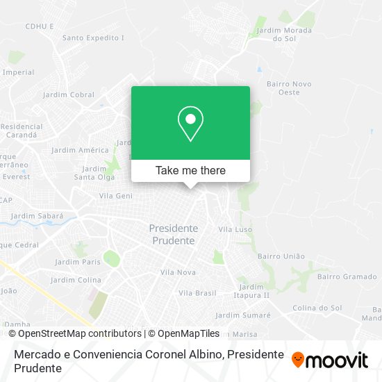 Mercado e Conveniencia Coronel Albino map