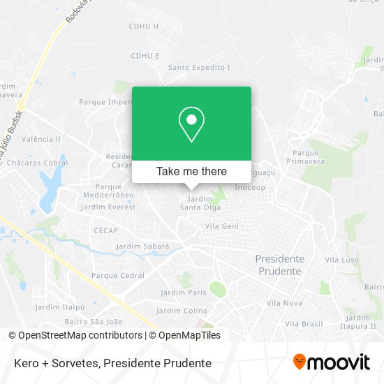 Kero + Sorvetes map