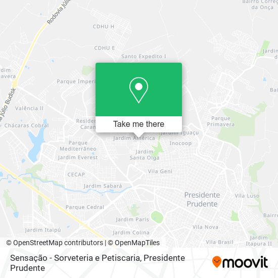 Sensação - Sorveteria e Petiscaria map
