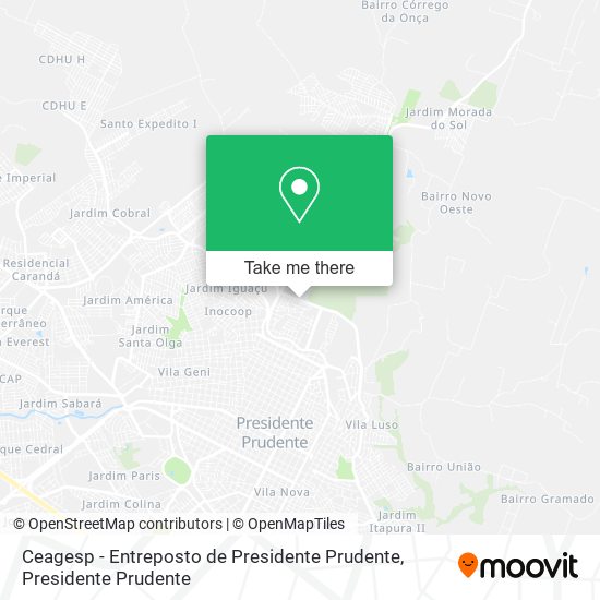 Ceagesp - Entreposto de Presidente Prudente map