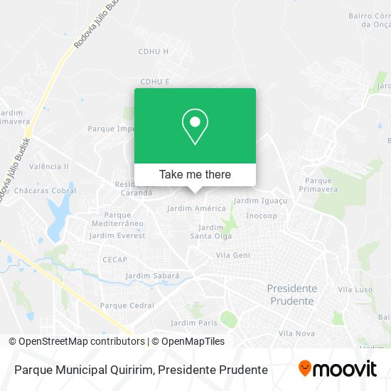 Parque Municipal Quiririm map
