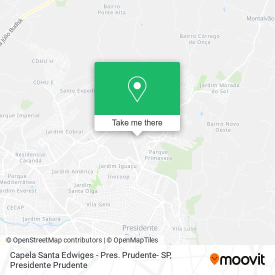 Capela Santa Edwiges - Pres. Prudente- SP map