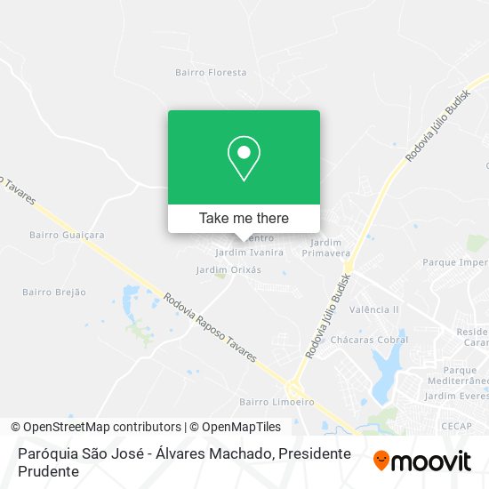 Paróquia São José - Álvares Machado map