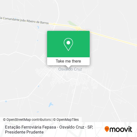 Estação Ferroviária Fepasa - Osvaldo Cruz - SP map