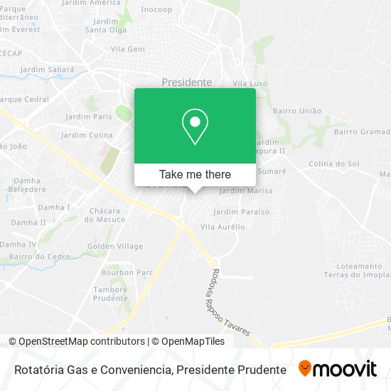Rotatória Gas e Conveniencia map