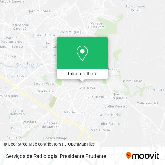 Serviços de Radiologia map
