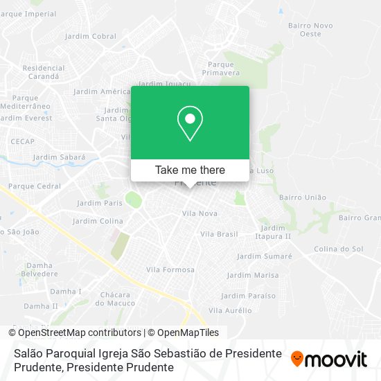 Salão Paroquial Igreja São Sebastião de Presidente Prudente map