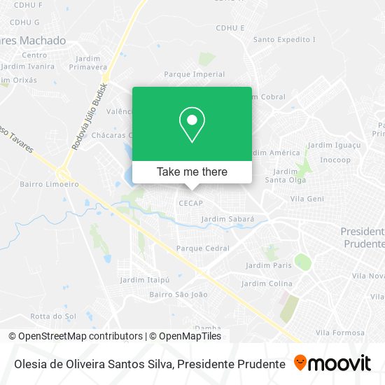 Olesia de Oliveira Santos Silva map