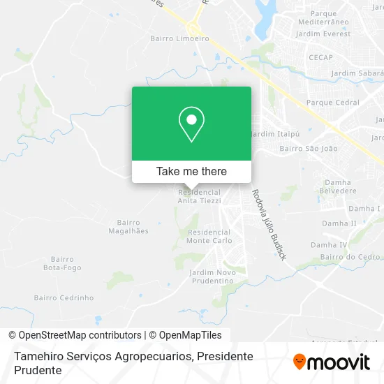 Tamehiro Serviços Agropecuarios map