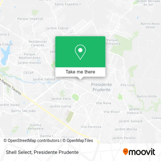 Shell Select map