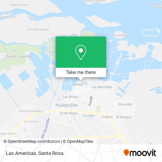 Mapa de Las Americas