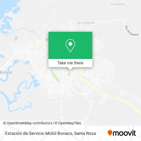 Mapa de Estación de Servicio Mobil Bonaco