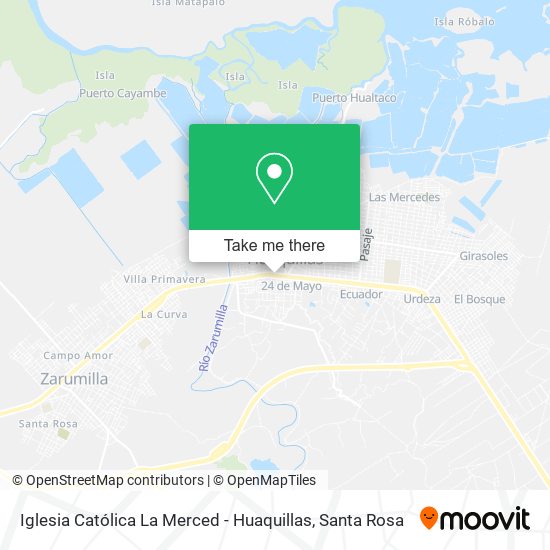 Mapa de Iglesia Católica La Merced - Huaquillas