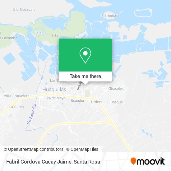 Fabril Cordova Cacay Jaime map