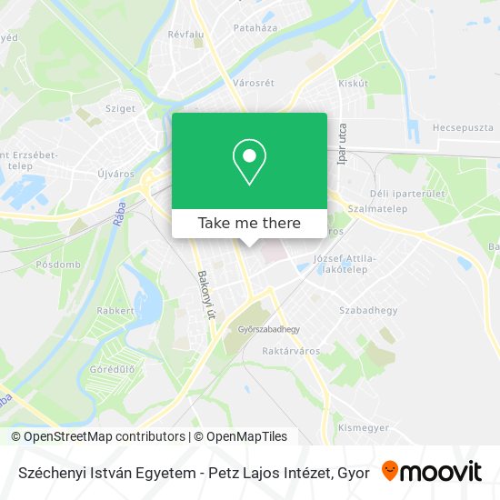 Széchenyi István Egyetem - Petz Lajos Intézet map