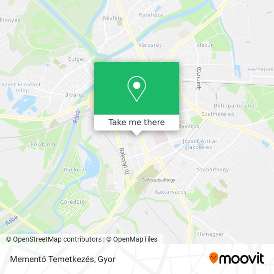 Mementó Temetkezés map