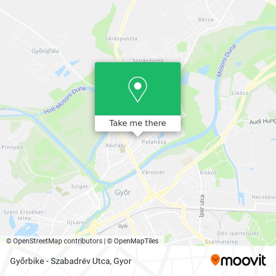 Győrbike - Szabadrév Utca map