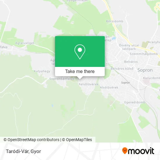 Taródi-Vár map