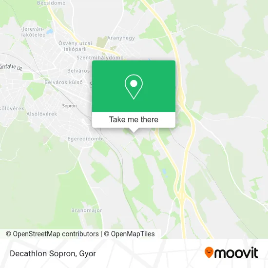 Decathlon Sopron map