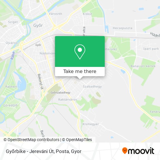 Győrbike - Jereváni Út, Posta map