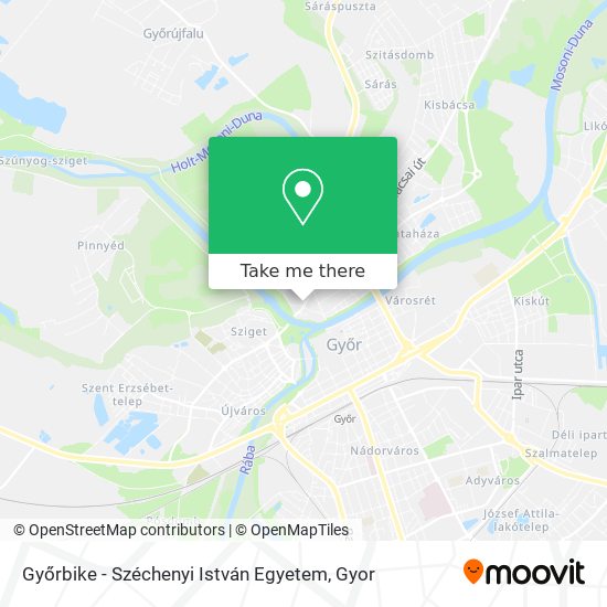 Győrbike - Széchenyi István Egyetem map