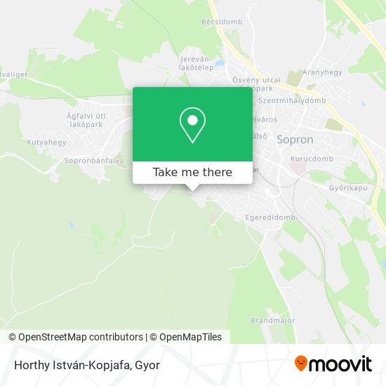Horthy István-Kopjafa map