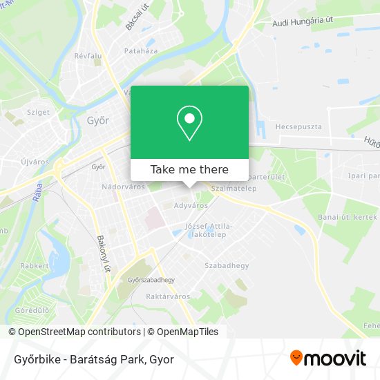 Győrbike - Barátság Park map