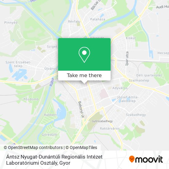 Ántsz Nyugat-Dunántúli Regionális Intézet Laboratóriumi Osztály map