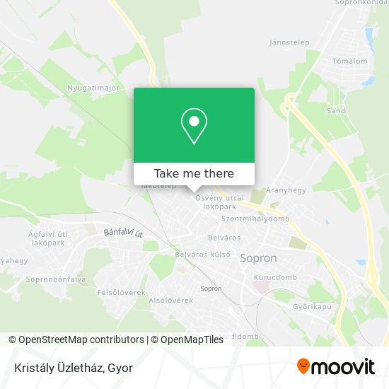 Kristály Üzletház map