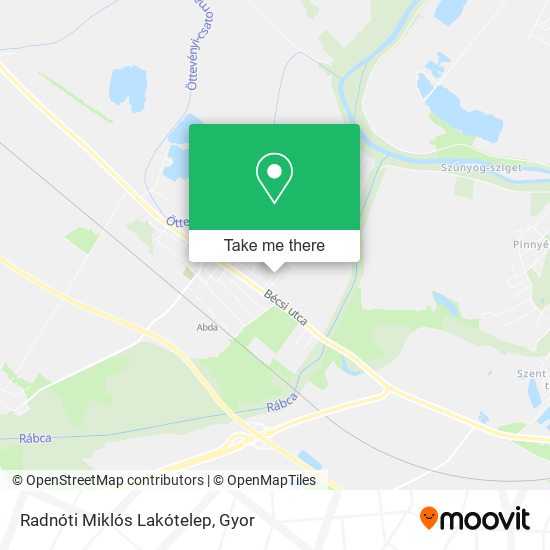 Radnóti Miklós Lakótelep map