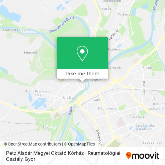 Petz Aladár Megyei Oktató Kórház - Reumatológiai Osztály map