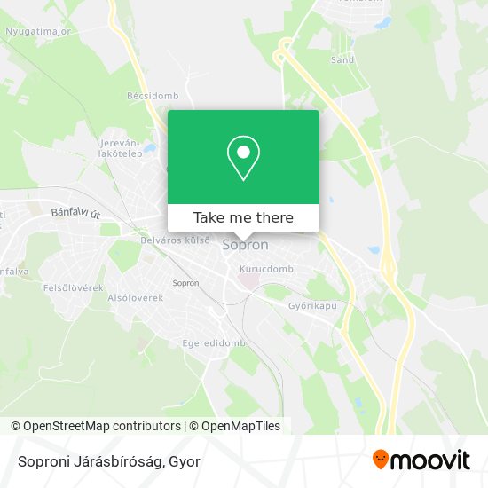 Soproni Járásbíróság map