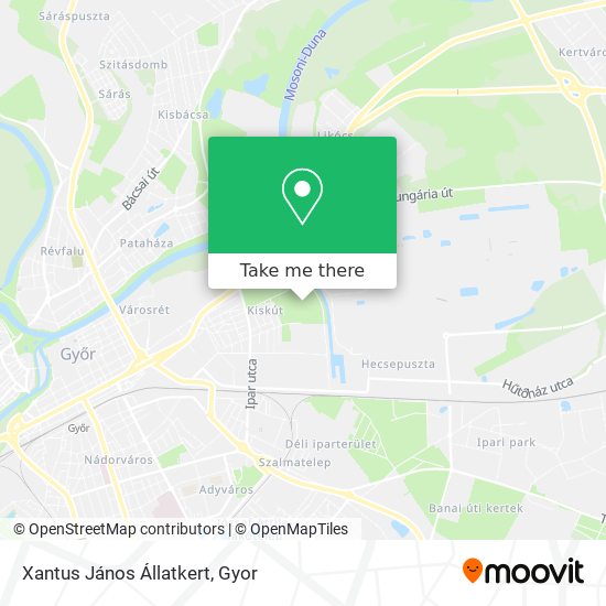 Xantus János Állatkert map