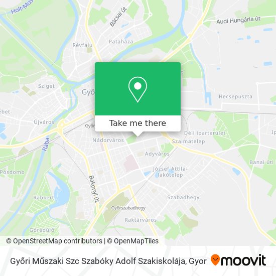 Győri Műszaki Szc Szabóky Adolf Szakiskolája map