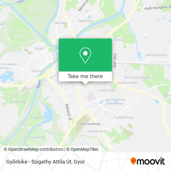 Győrbike - Szigethy Attila Út map