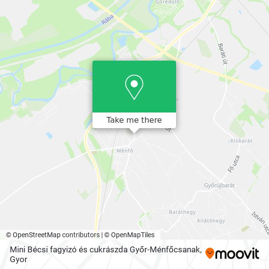 Mini Bécsi fagyizó és cukrászda Győr-Ménfőcsanak map