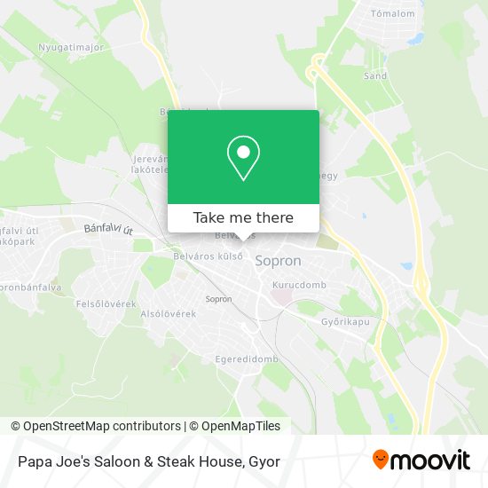 Papa Joe's Saloon & Steak House map