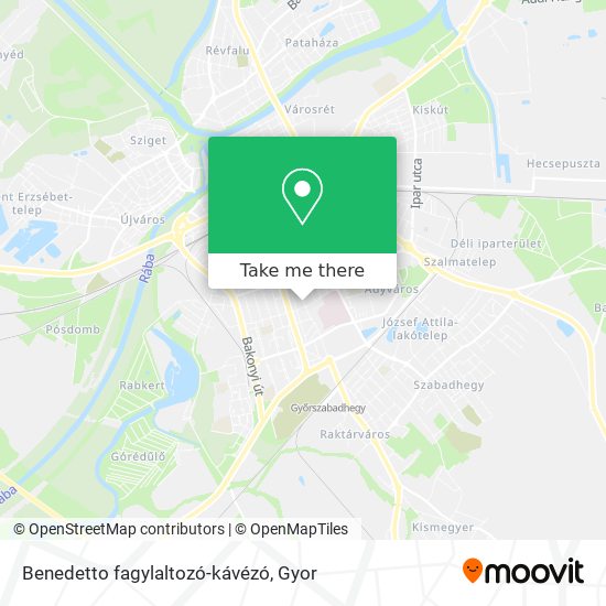 Benedetto fagylaltozó-kávézó map
