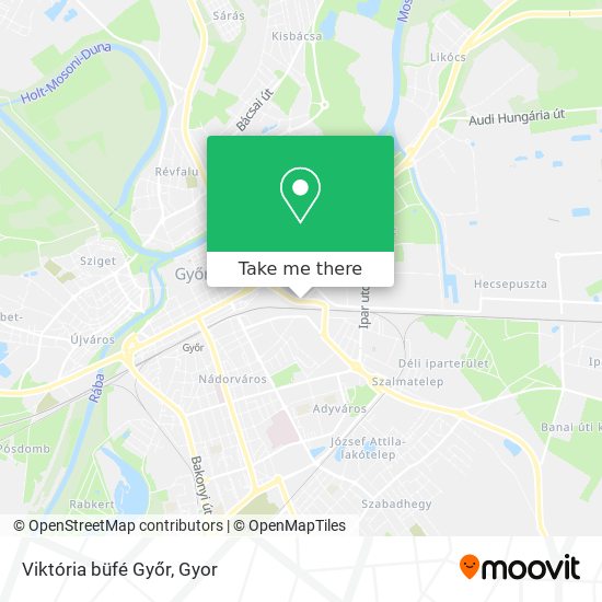 Viktória büfé Győr map