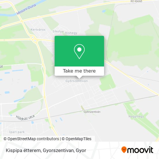 Kispipa étterem, Gyorszentivan map